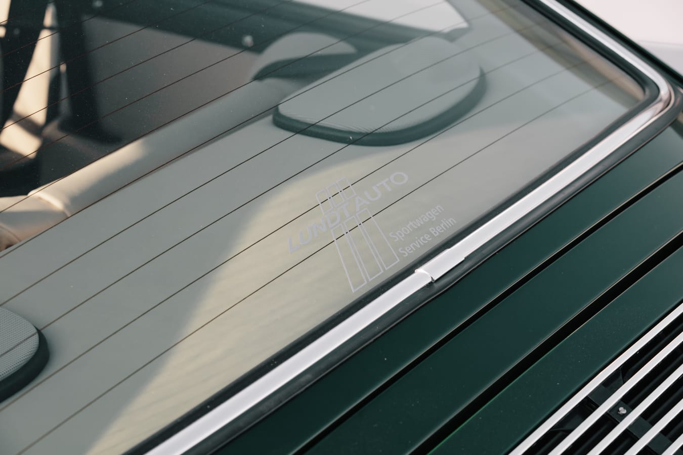 Heckdeckel der GREEN MACHINE mit Lüftungsgitter